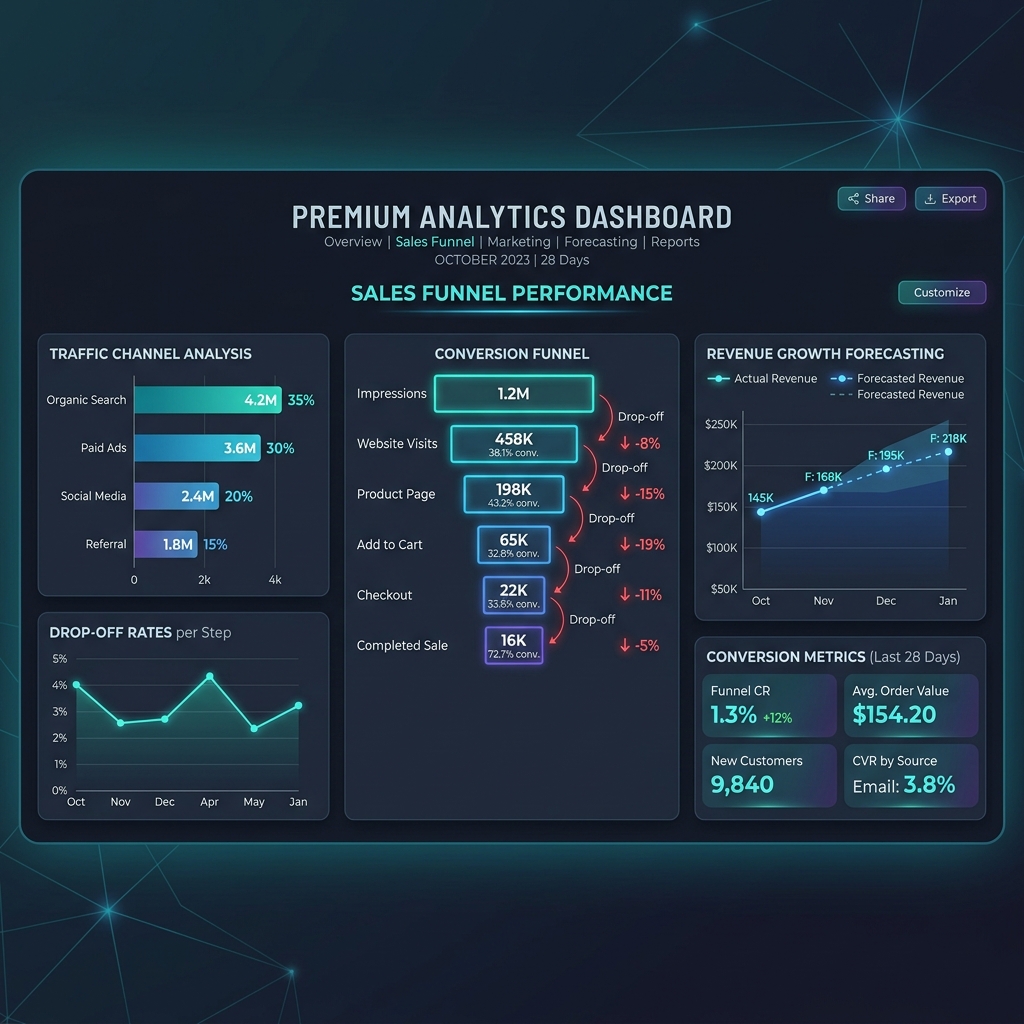 SEO Search Intent Keyword Mapping Dashboard for TOFU, MOFU, and BOFU stages