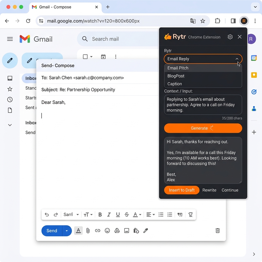 Rytr Chrome extension review workspace