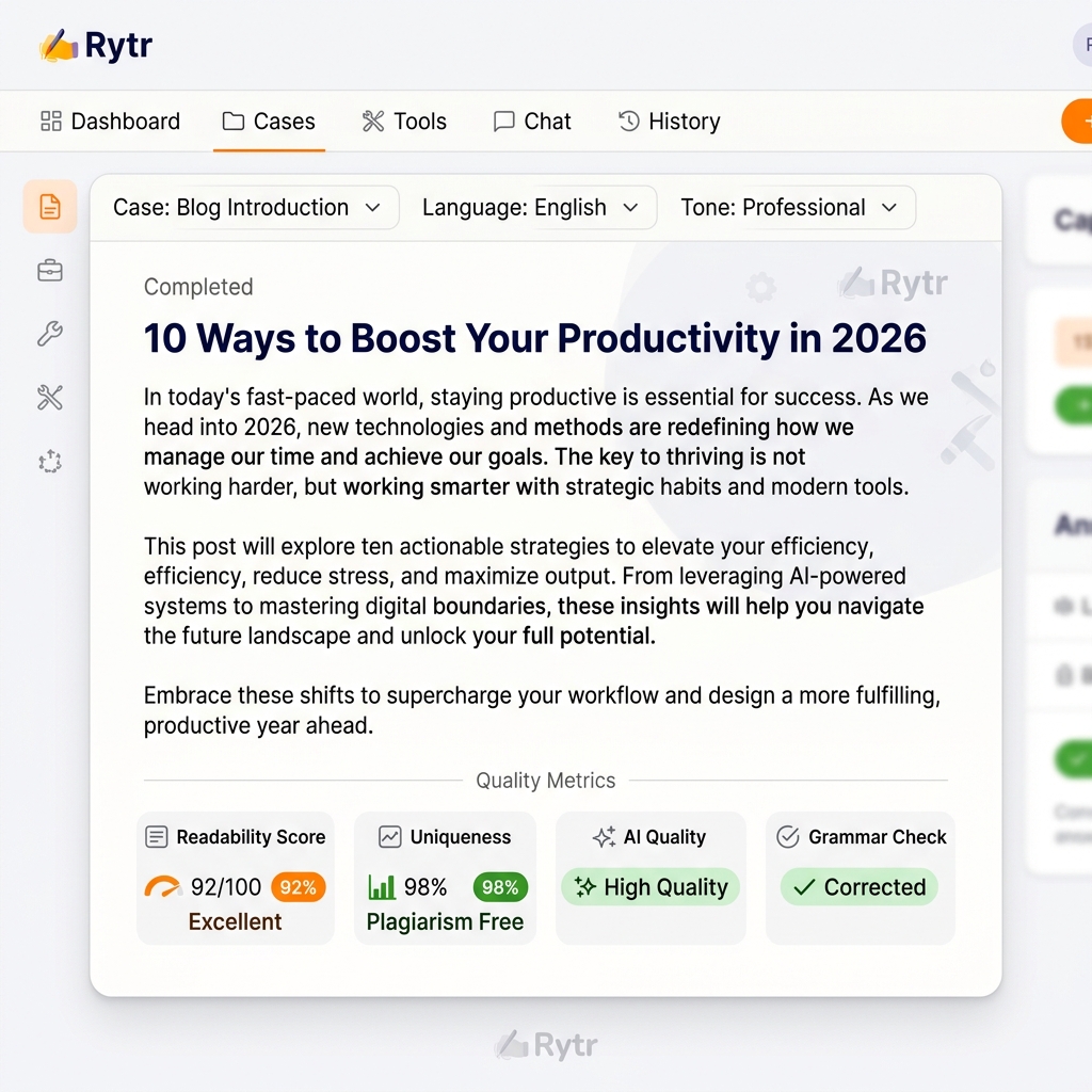 Rytr AI content generation meta overview