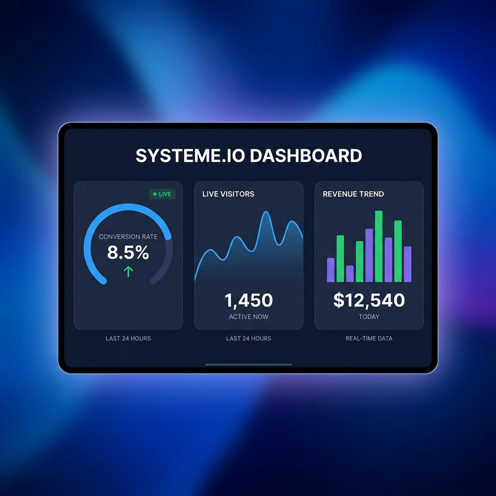 Systeme.io Sales Funnel Builder and Conversion Metrics Dashboard