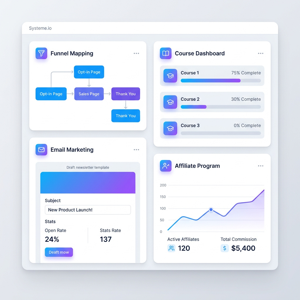 Systeme.io All-in-One Marketing Platform Hero Banner